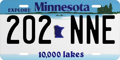 MN license plate 202NNE