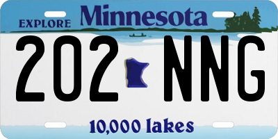 MN license plate 202NNG