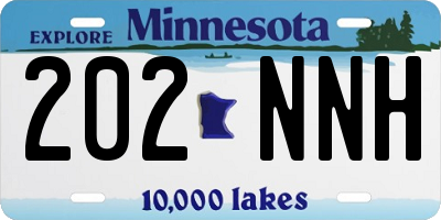 MN license plate 202NNH