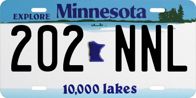 MN license plate 202NNL