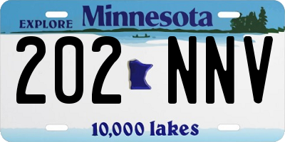 MN license plate 202NNV