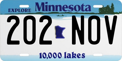 MN license plate 202NOV