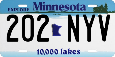 MN license plate 202NYV