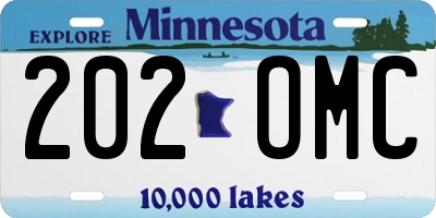 MN license plate 202OMC
