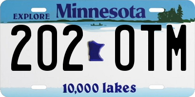 MN license plate 202OTM