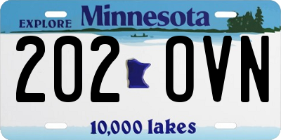 MN license plate 202OVN