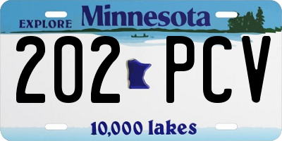 MN license plate 202PCV