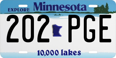 MN license plate 202PGE