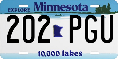 MN license plate 202PGU