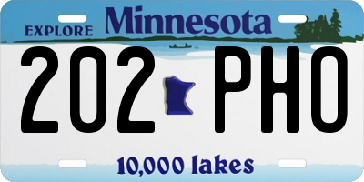 MN license plate 202PHO