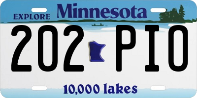 MN license plate 202PIO