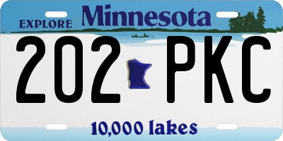 MN license plate 202PKC