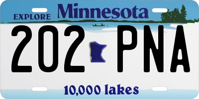 MN license plate 202PNA