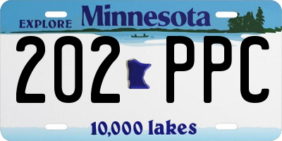 MN license plate 202PPC