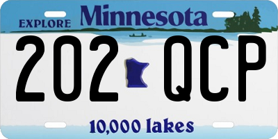 MN license plate 202QCP