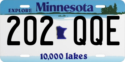 MN license plate 202QQE