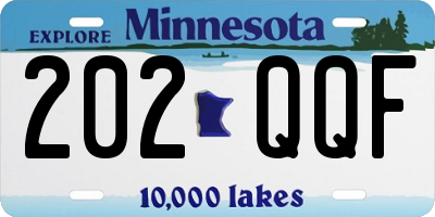 MN license plate 202QQF