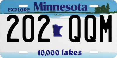 MN license plate 202QQM