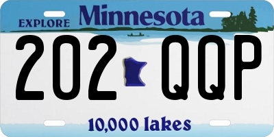 MN license plate 202QQP