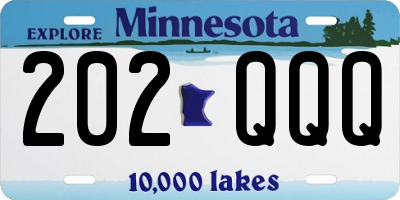MN license plate 202QQQ