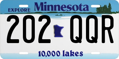 MN license plate 202QQR
