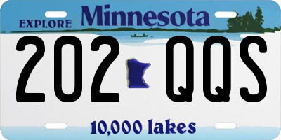 MN license plate 202QQS