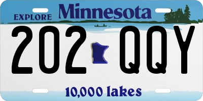 MN license plate 202QQY