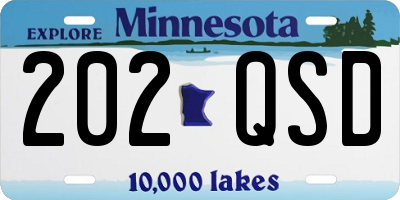 MN license plate 202QSD