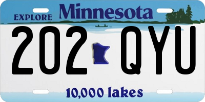 MN license plate 202QYU