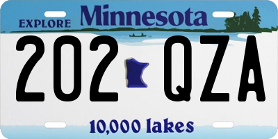 MN license plate 202QZA