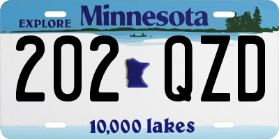 MN license plate 202QZD