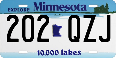 MN license plate 202QZJ