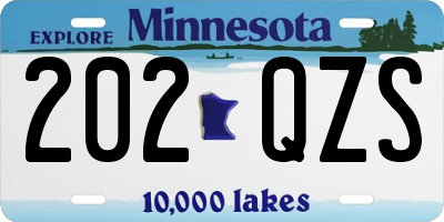 MN license plate 202QZS