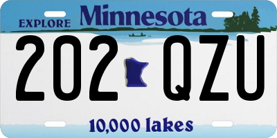 MN license plate 202QZU