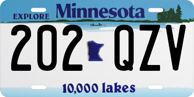 MN license plate 202QZV