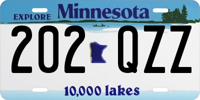 MN license plate 202QZZ