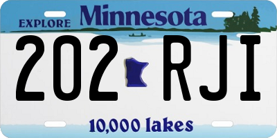 MN license plate 202RJI