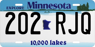 MN license plate 202RJQ