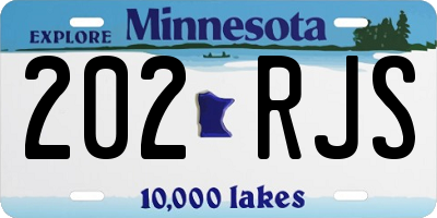 MN license plate 202RJS