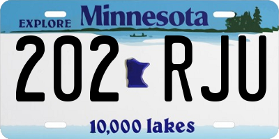 MN license plate 202RJU