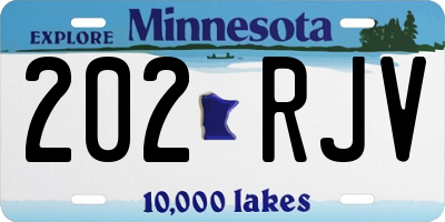 MN license plate 202RJV