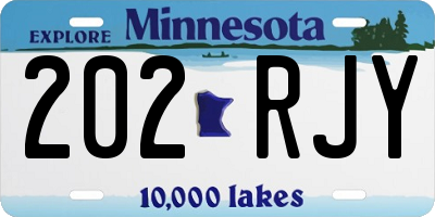 MN license plate 202RJY