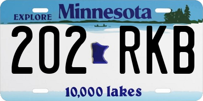 MN license plate 202RKB