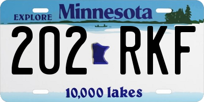 MN license plate 202RKF