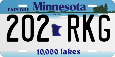 MN license plate 202RKG
