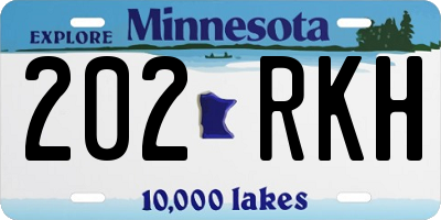 MN license plate 202RKH