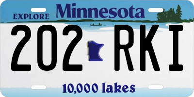 MN license plate 202RKI