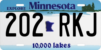 MN license plate 202RKJ