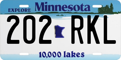 MN license plate 202RKL