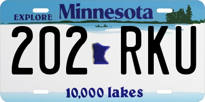 MN license plate 202RKU